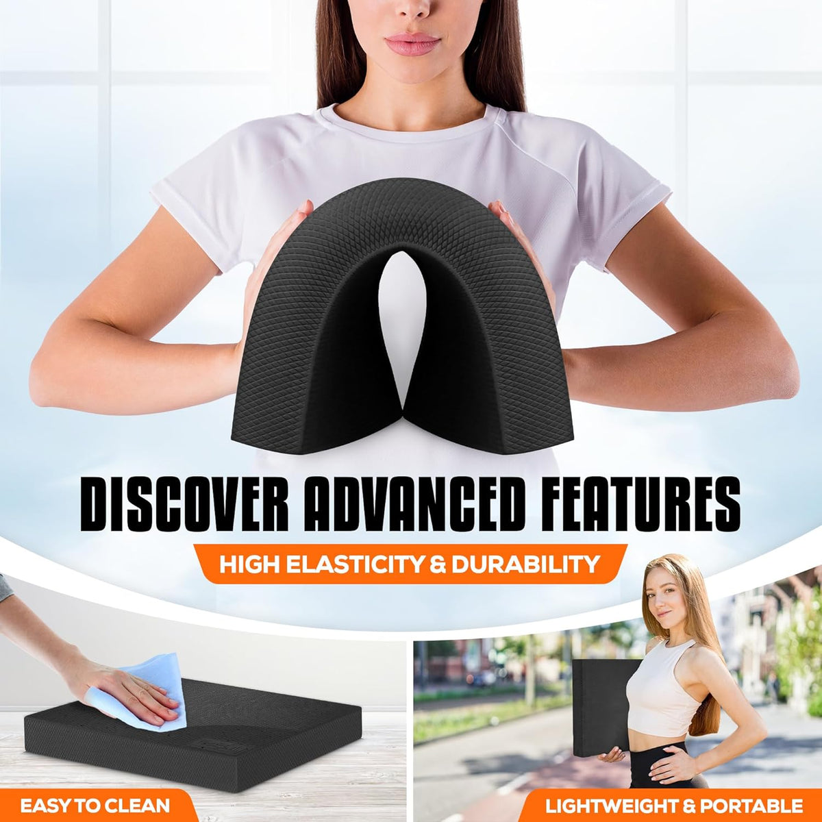 Yes4All Exercise Balance Pad, Non-Slip Foam Kneeling Pad