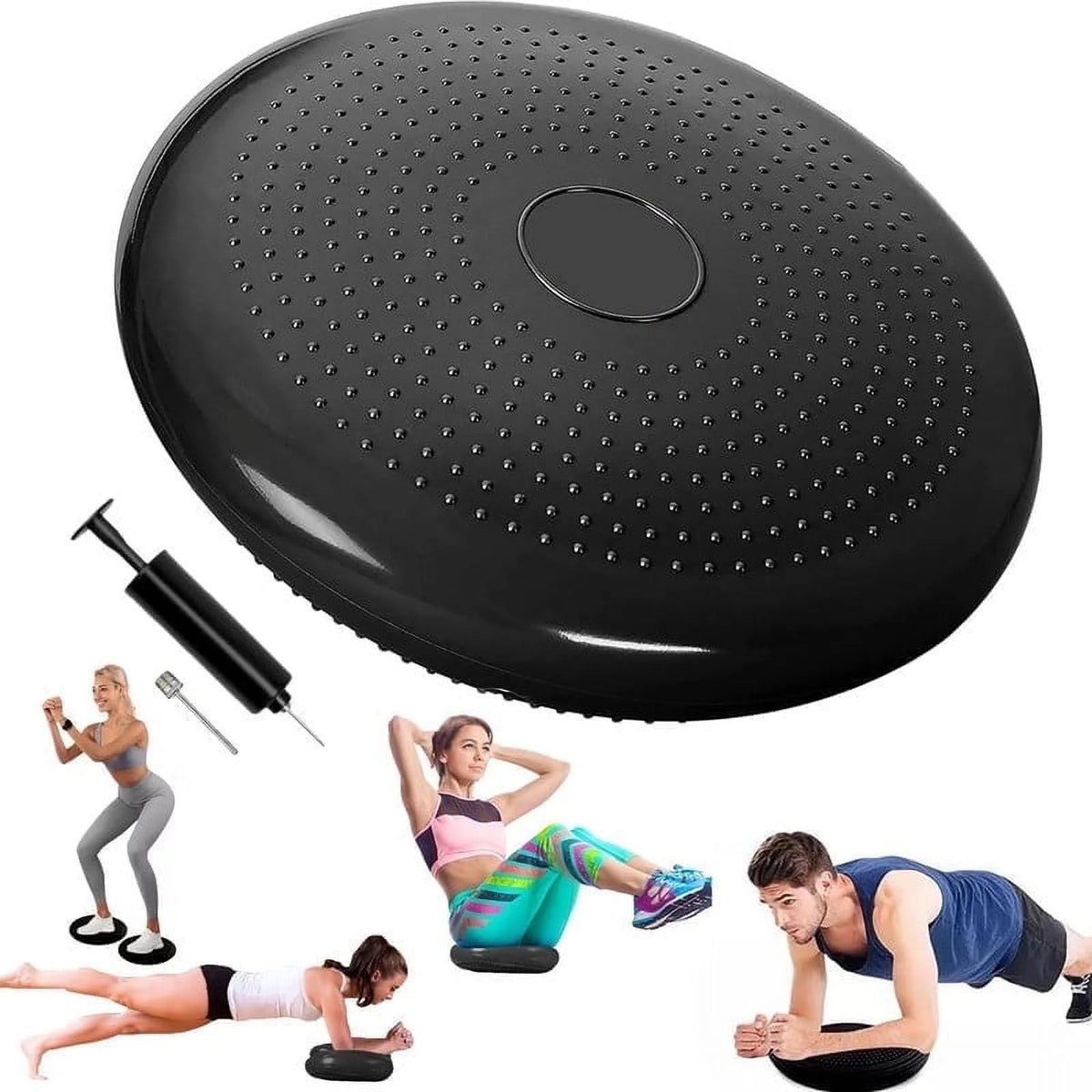 Core Balance Disc Trainer, 13.3” Balance Disc with Pump for Improving Posture, Fitness