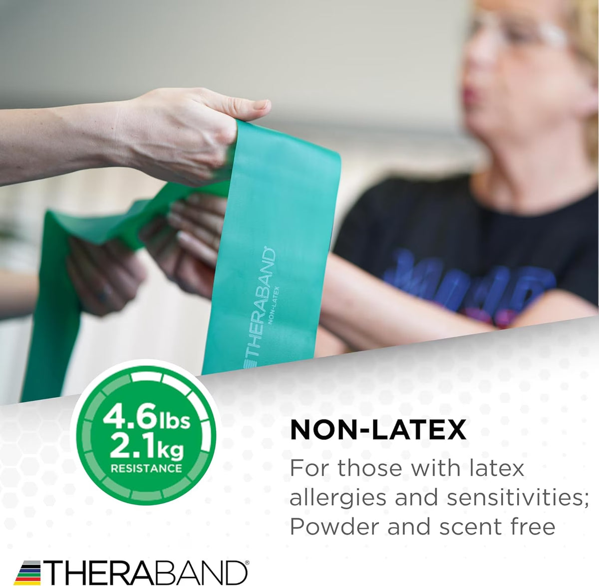 Resistance Bands Set, Yellow/Red/Green, Beginner, Non-Latex