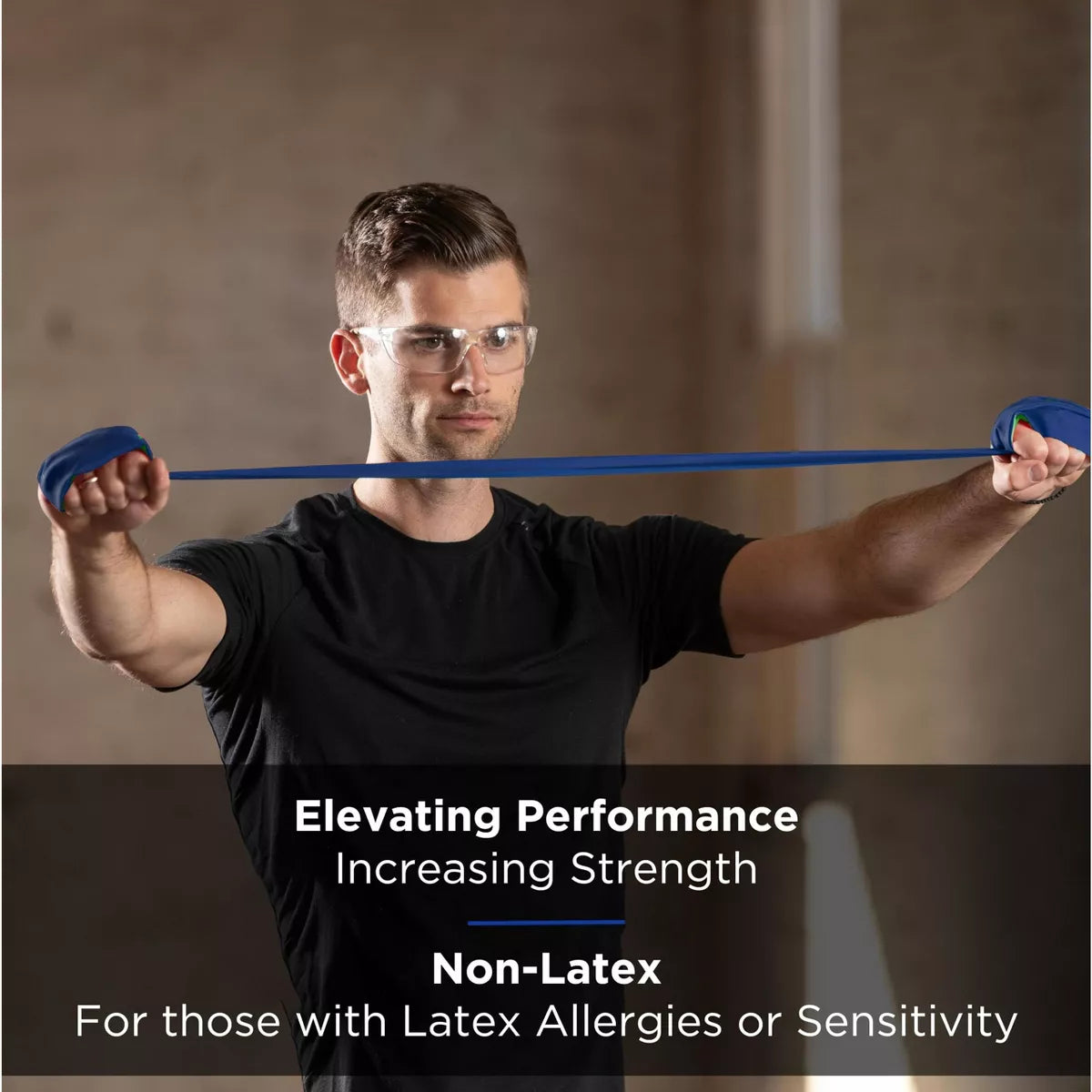 THERABAND Resistance Bands Set, Advanced, Blue/Black/Silver, 3 Pack, Non-Latex, Strength Training