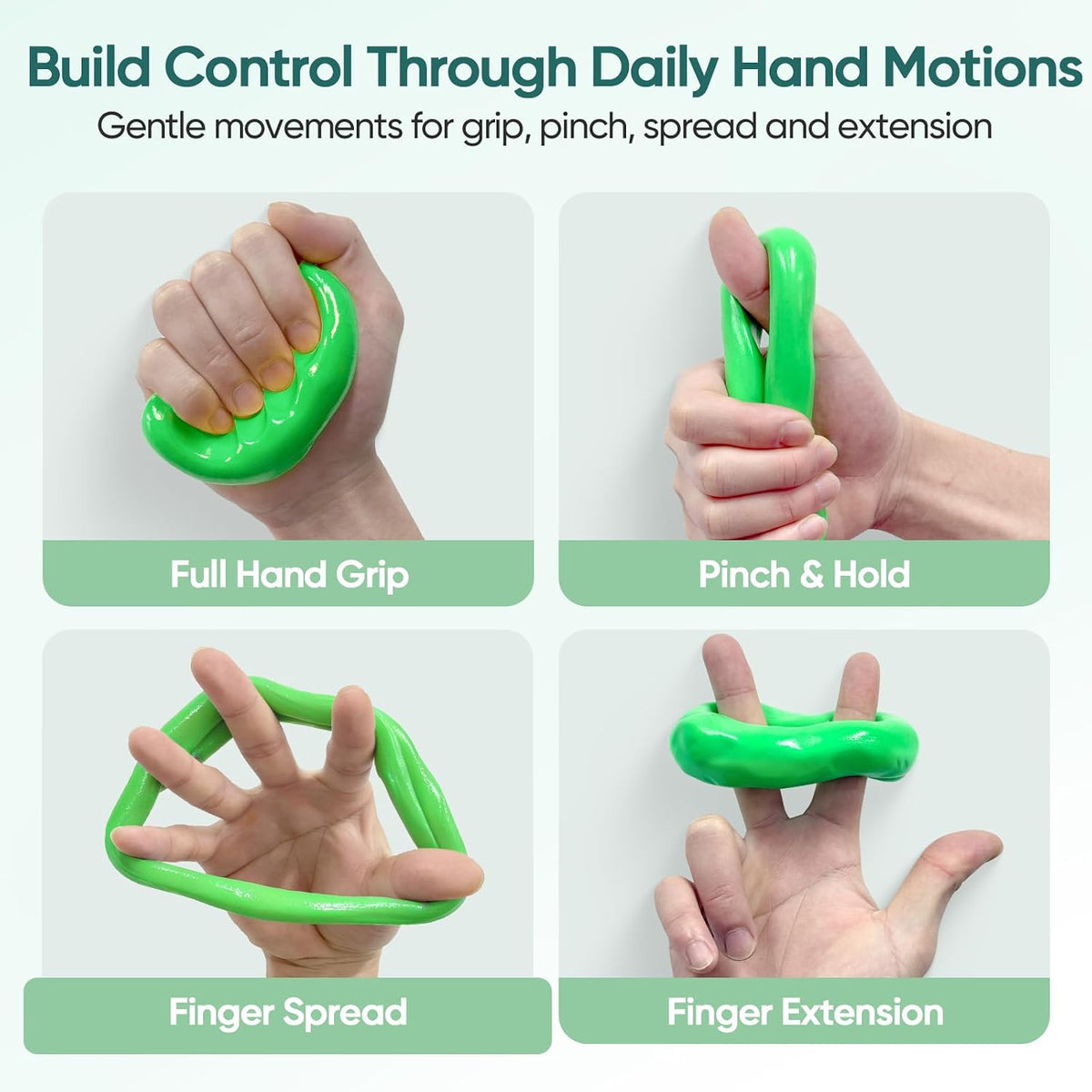 Flex Therapy Bars and Therapy Putty Set, Hand Therapy and Grip Strength Training for Finger, Wrist & Forearm Exercise