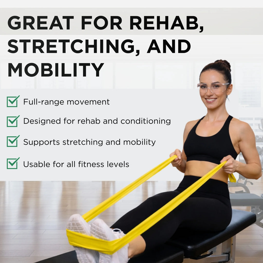Resistance Bands Set, Yellow/Red/Green, Beginner, Non-Latex