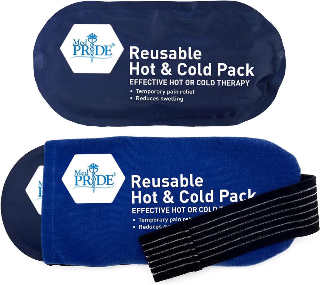 Reusable Hot Cold Pack and Therapy Belt 2 Pack – Microwavable Hot Gel Bag for Pain Relief, Injuries, Headaches, Knee Pain