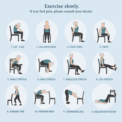 Chair Yoga Exercise Posters 4 Pack Seated Workout Charts for Seniors Beginners 8X10 Inch Fitness Guides for Flexibility Strength Physical Therapy Home Use (Green)