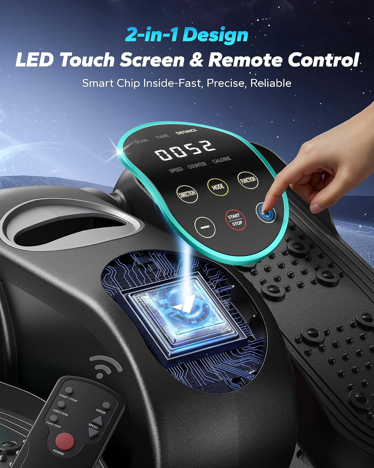 under Desk Elliptical, Leg Exerciser While Sitting for Seniors