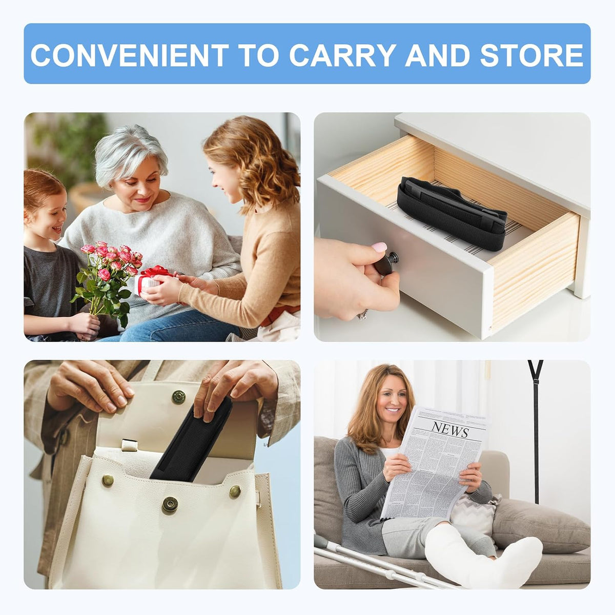 Rigid Leg Lifter for after Knee Surgery, Extra Long Leg Lifters for Elderly, Adjustable Leg Lifter Strap for after Hip Replacement, Limited Mobility, Foot Lifter Aid for Bed, Car, Wheelchair
