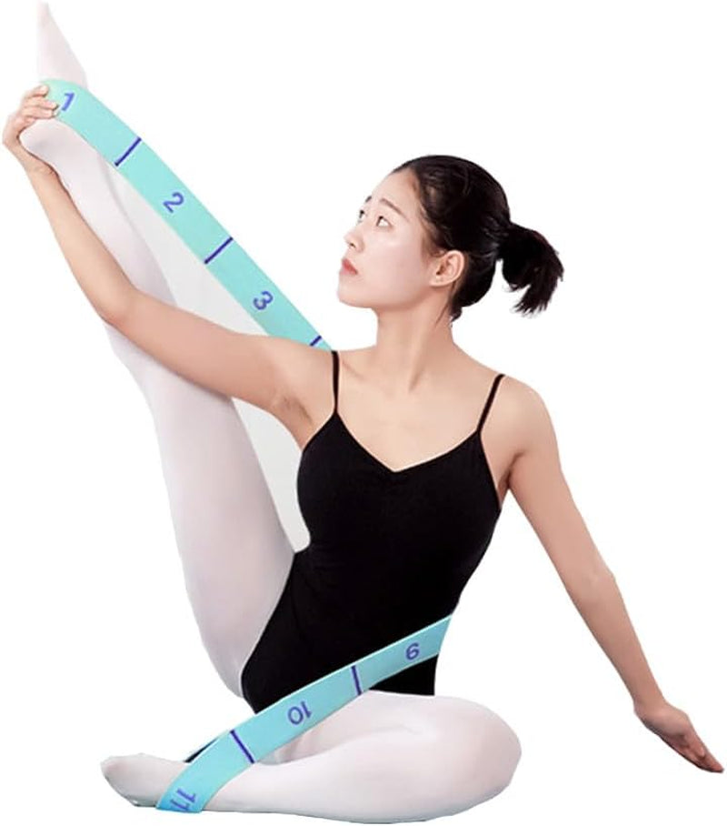 11 Loops Stretch Band - Yoga, Pilates, Ballet, and Physical Therapy Stretching Strap for Flexibility, Leg Stretching, and Exercise - Durable Stretching Equipment for Dance and Fitness