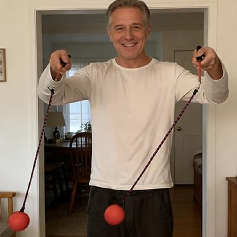 Shoulder Reliever Ball Swing | Shoulder Rotator Cuff Exercise Equipment | Upgraded Version with Reinforced 360° Tangle-Free Swivel, Non-Stretch Rope& 0.24Lb Ball for Home Exercise