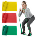 Resistance Bands Set, Yellow/Red/Green, Beginner, Non-Latex