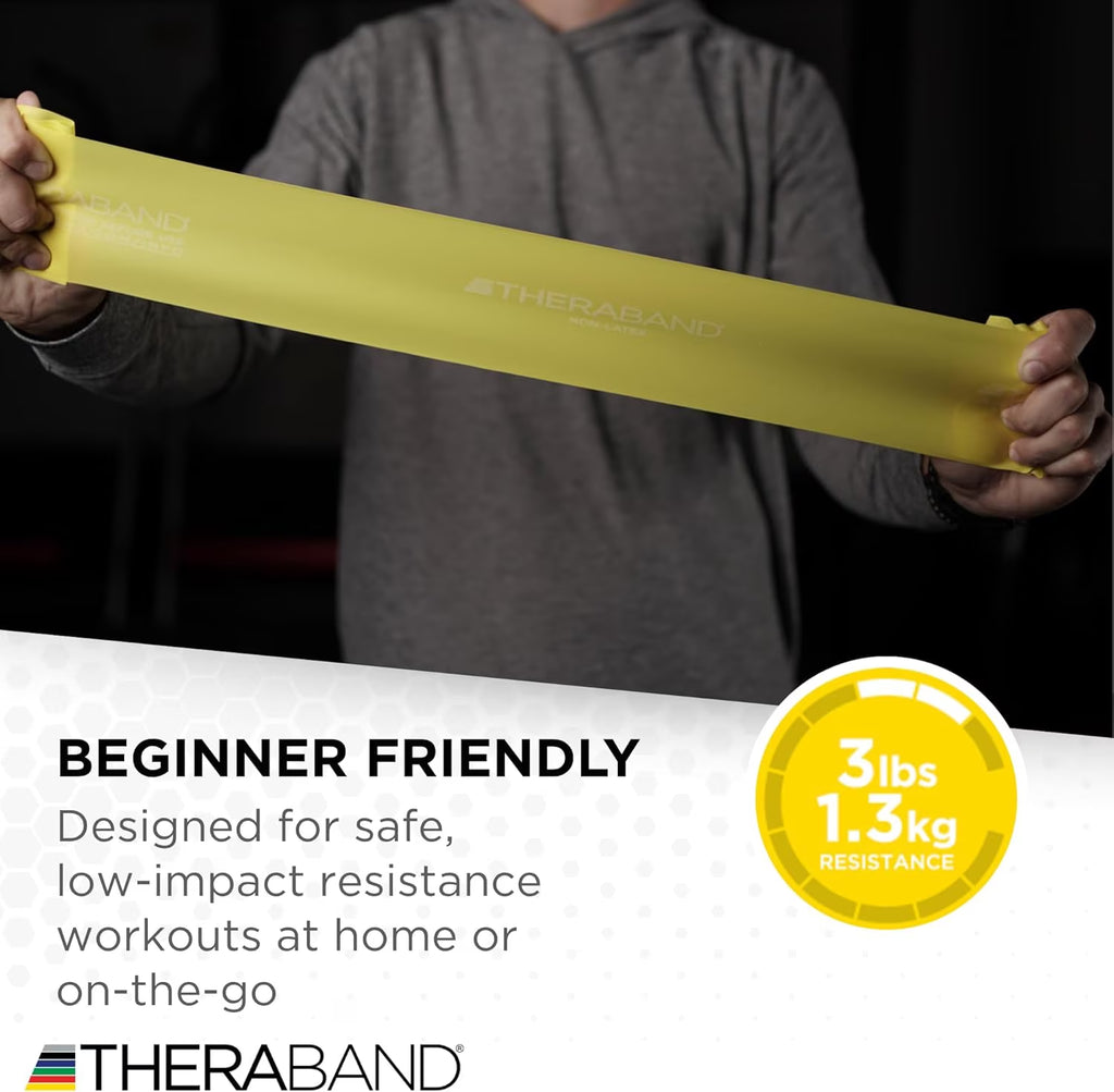 Resistance Bands Set, Yellow/Red/Green, Beginner, Non-Latex