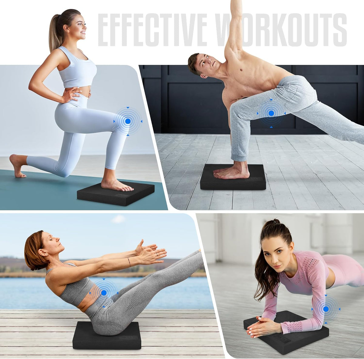 Yes4All Exercise Balance Pad, Non-Slip Foam Kneeling Pad