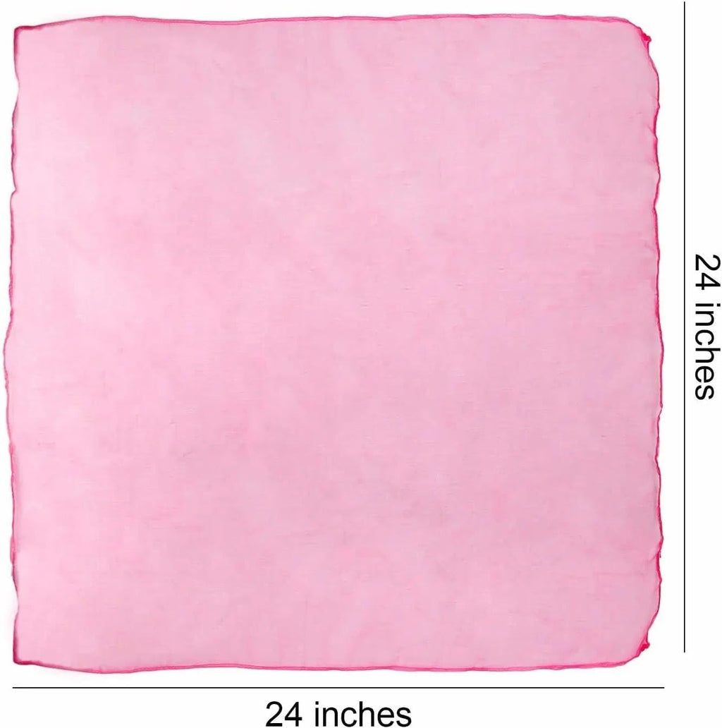 12 Colors 36Pcs Square Dance Scarves for Play, Music Dance Class, 24 Inches